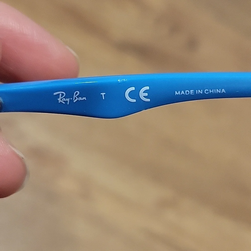 Ray-Ban Kids' Eyeglasses RB 1027 4000 Blue Rectangular Frame 45 16 125